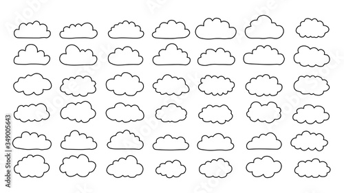 clouds set. Cloud icon. Vector illustration.