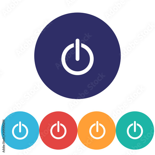 On off vector icon , lorem ipsum Flat design