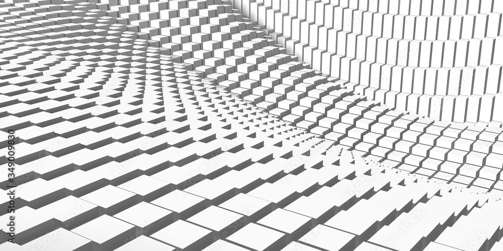 White cubes structure. Abstract futuristic background. White cubes structure. Abstract futuristic background.