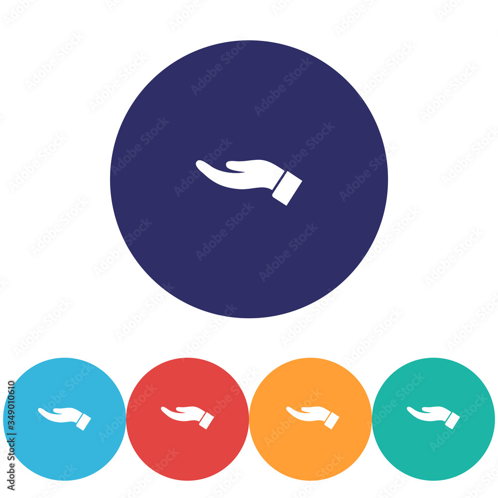 hand vector icon , lorem ipsum Flat design hand vector icon , lorem ipsum Flat design
