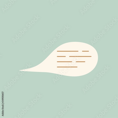 Speech Bubble. Thoughts in a head, chatting. Speech cloud. Flat vector illustration