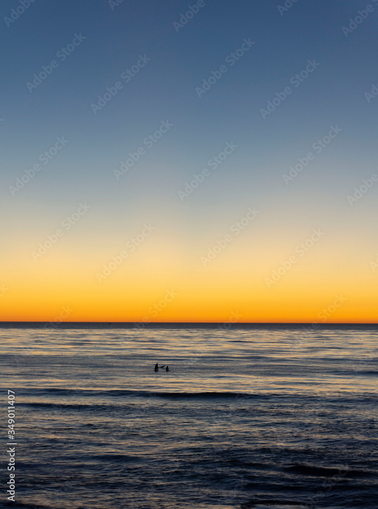 A sunset off the coast of California