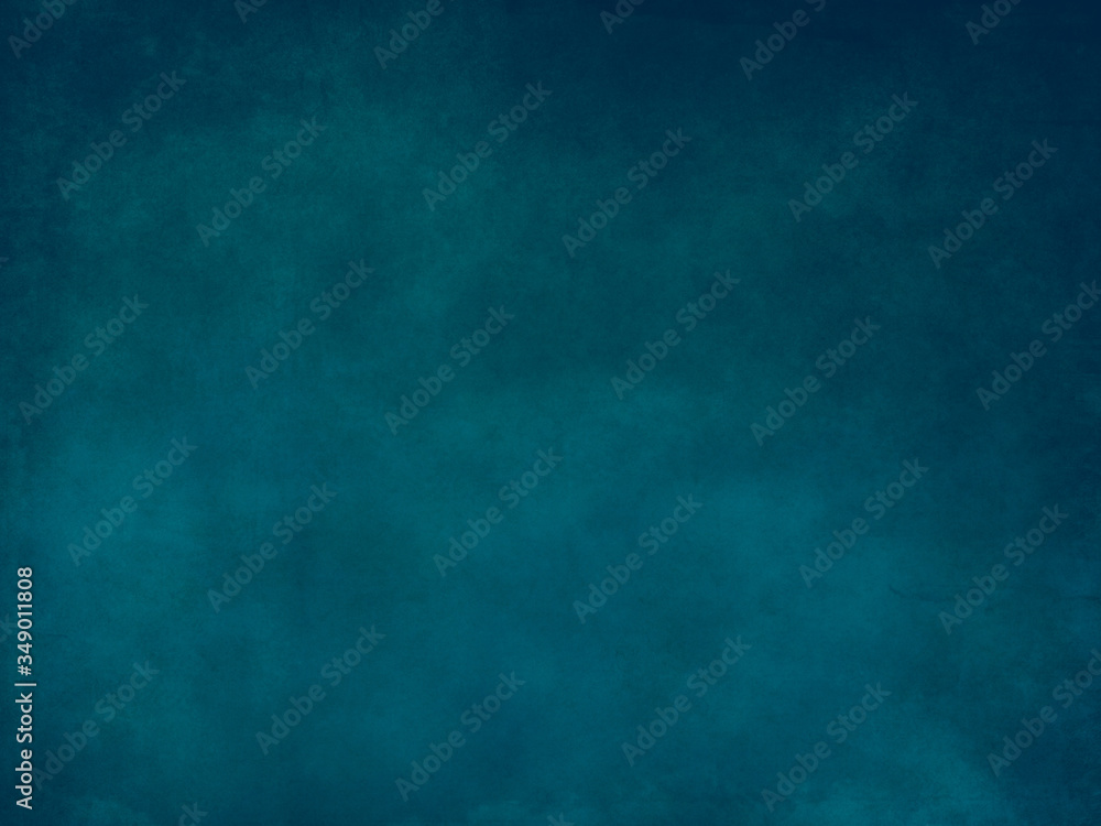 Abstract cyan blue stained paper texture background or backdrop. Empty cyan blue paperboard or grainy cardboard for decorative design element. 