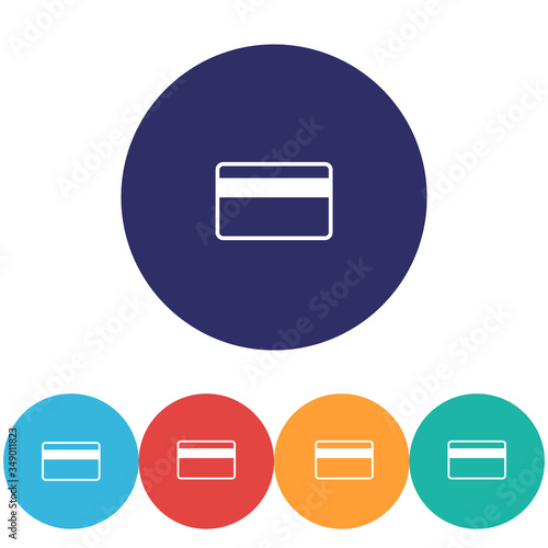 Credit card icon   lorem ipsum Flat design