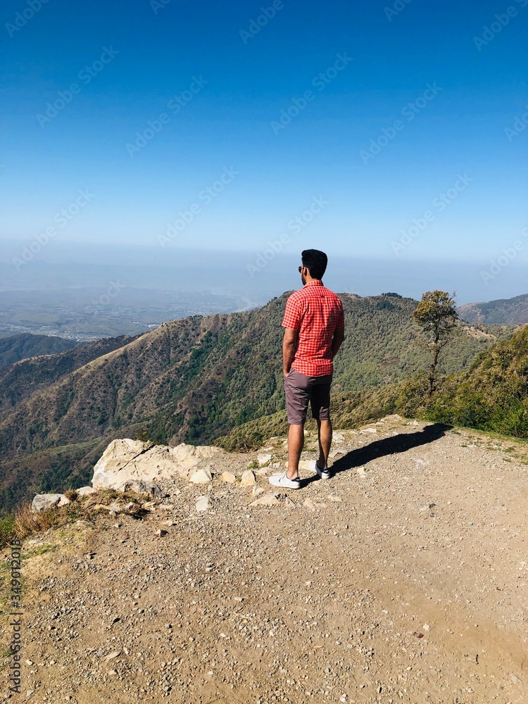 hiker in the mountains