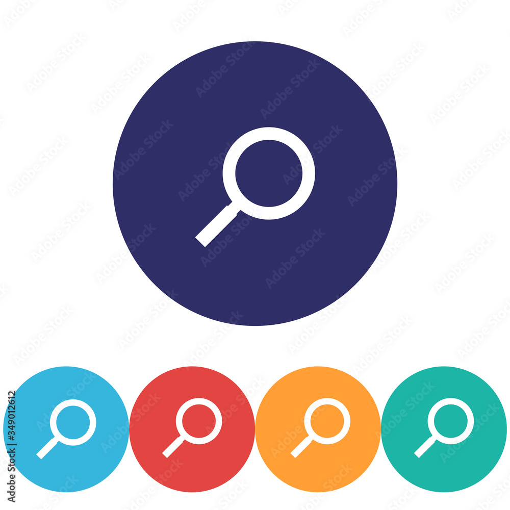Magnifier with a man vector icon , lorem ipsum Flat design Magnifier with a man vector icon , lorem ipsum Flat design