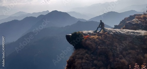 view from the top Dhanaulti Uttarakhand india 