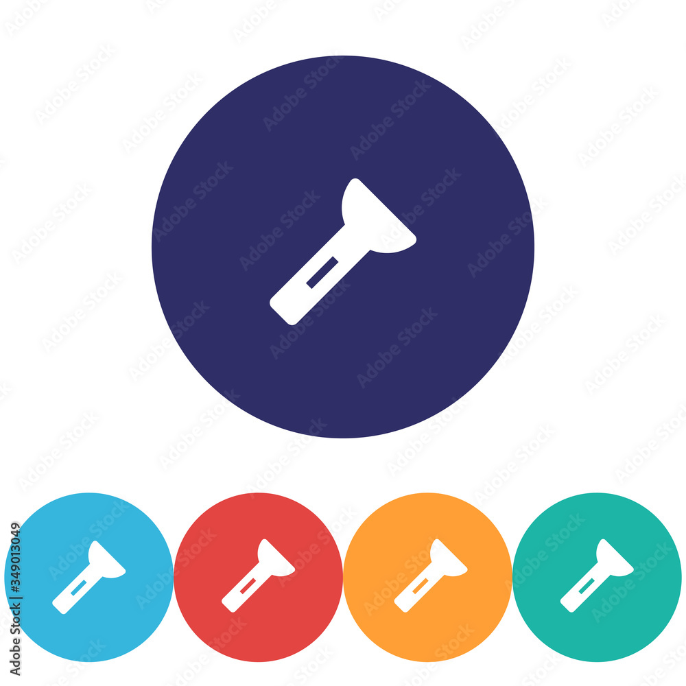 Flashlight vector icon , lorem ipsum Flat design Flashlight vector icon , lorem ipsum Flat design