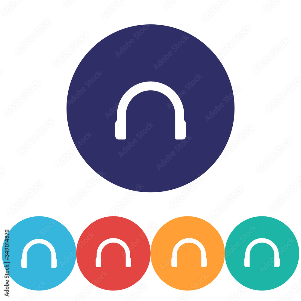 Headphones vector icon , lorem ipsum Flat design Headphones vector icon , lorem ipsum Flat design