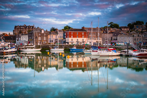 Padstow harbour in the evening, Cornwall, UK photo