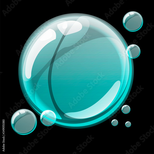 Big empty soapy cartoon bubble for the game.