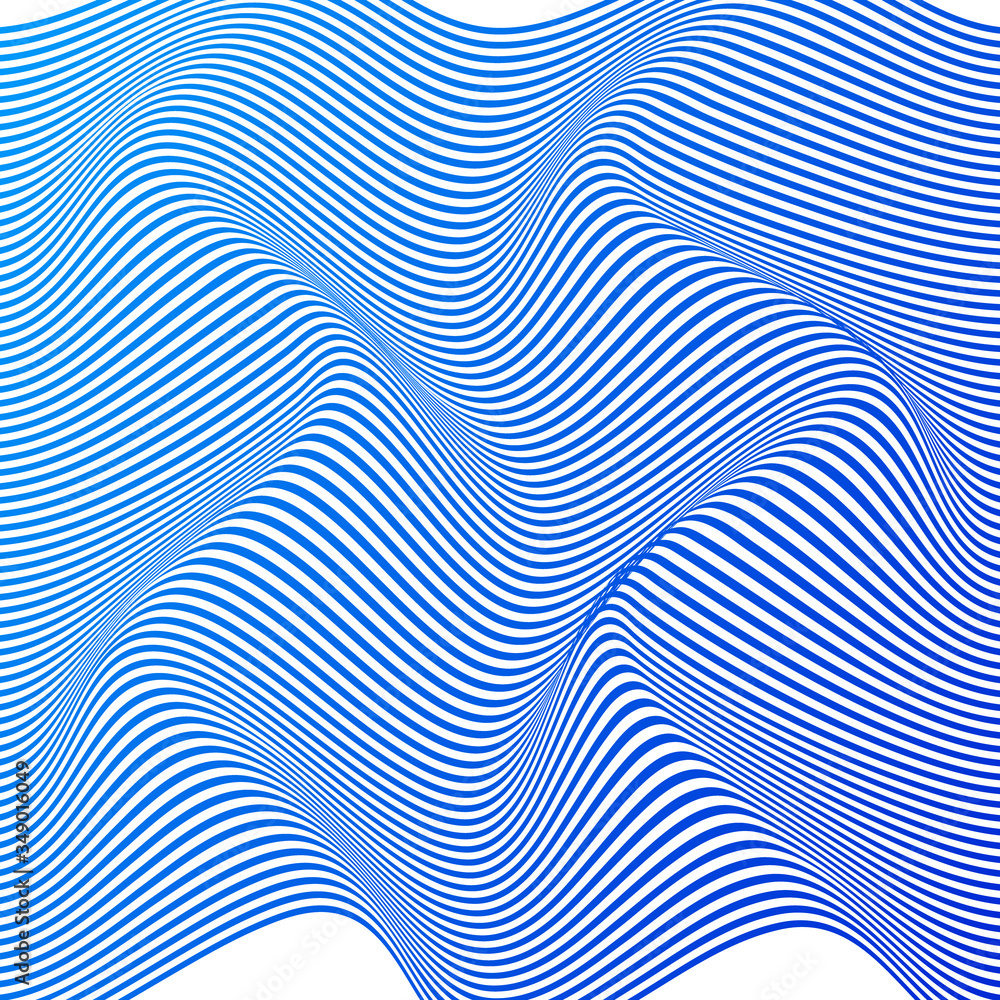 Fototapeta premium ABSTRACT COLORFUL GRADIENT WAVY LINE PATTERN BACKGROUND. COVER DESIGN VECTOR