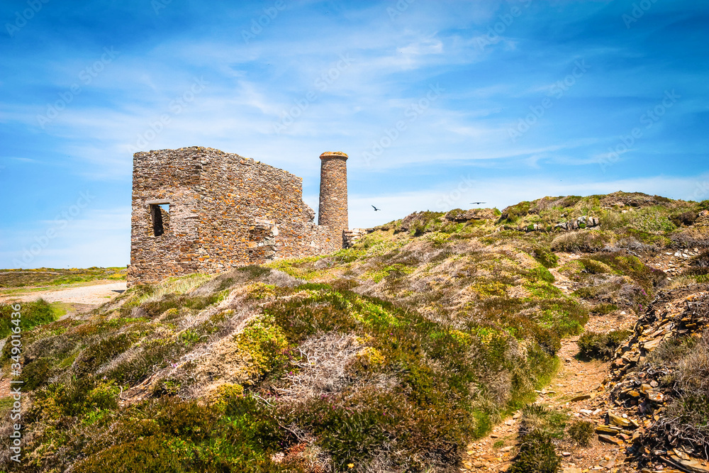 Old mining relicts at the coast of Cornwall, UK