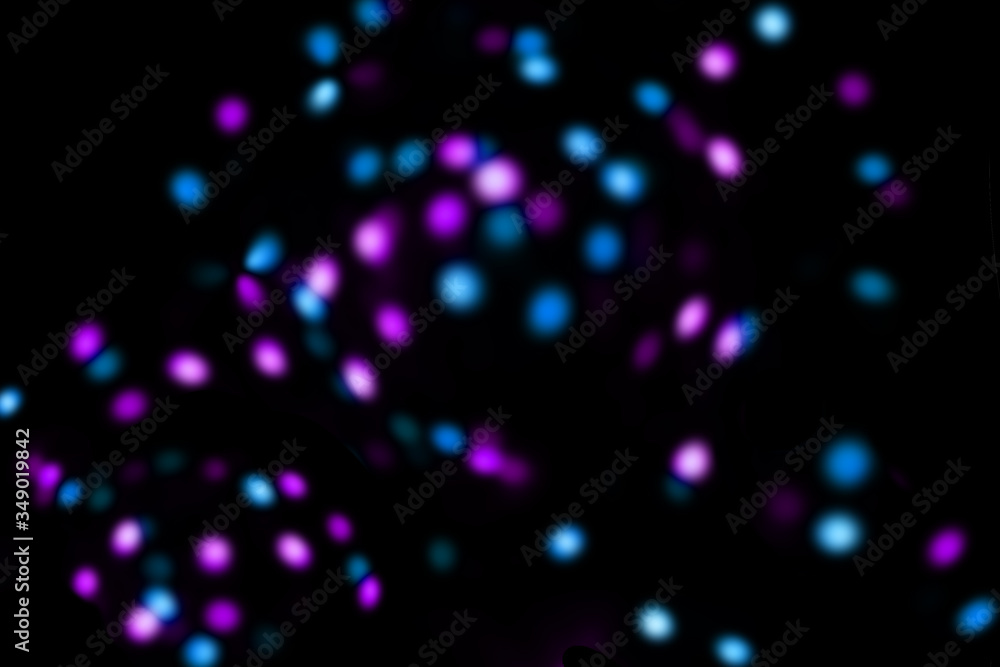 Blurred pink blue background. Universal abstract bokeh dark over layer, fantasy clip art