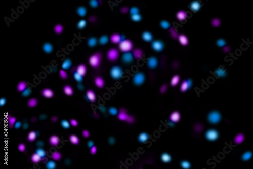 Blurred pink blue background. Universal abstract bokeh dark over layer, fantasy clip art