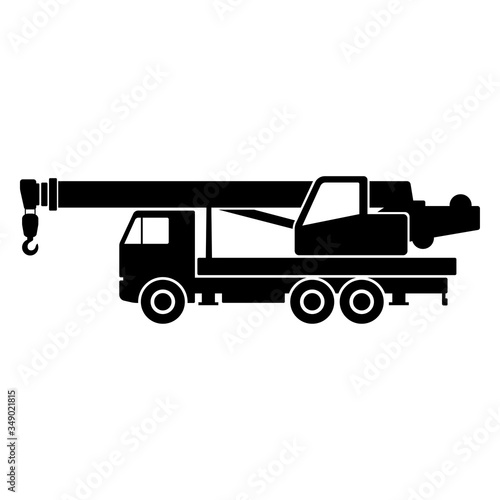 Canvas-taulu Truck crane icon