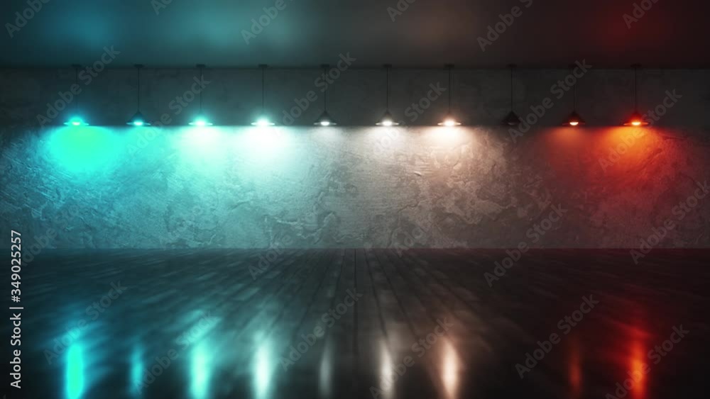 Background with incandescent lamps of different temperature values. The
