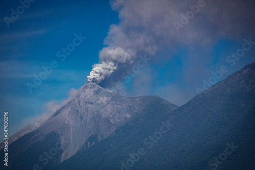 Violent Fuego volcano in Guatemala