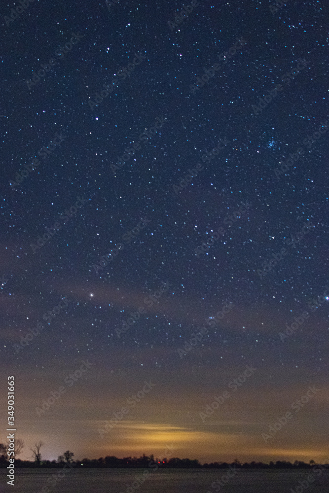 Beautiful blue Night with starry sky, high ISO landscape. Beautiful blue Night with starry sky, high ISO landscape.