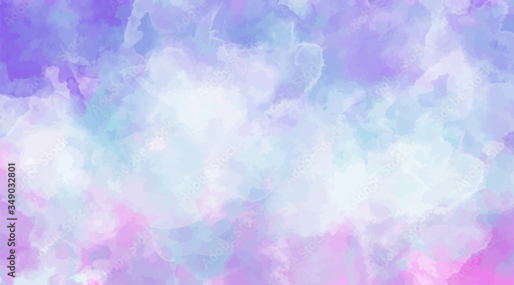 Beautiful wallpaper HD splash watercolor multicolor blue pink, pastel color,  abstract texture background. For google slides/lettering background.  Rainbow color, sky, brush strokes wash, Galaxy style. Stock Vector | Adobe  Stock