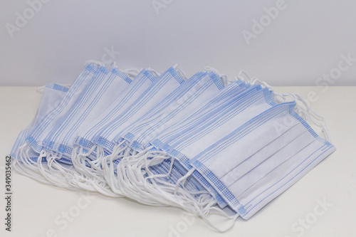 Obraz na płótnie A pile of disposable face masks during the covid19 pandemic w salonie