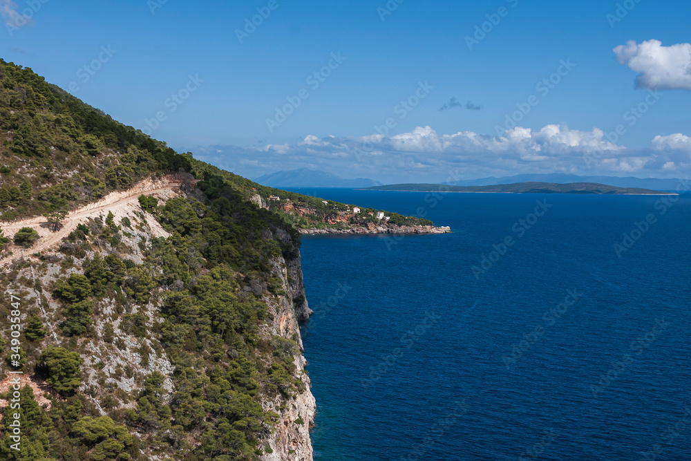 Nice view of the coastline with sea and sky on the island of Hvar Nice view of the coastline with sea and sky on the island of Hvar