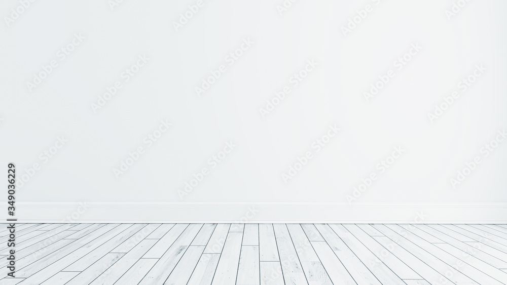Modern empty room with white wall and floor interior.3D rendering Modern empty room with white wall and floor interior.3D rendering