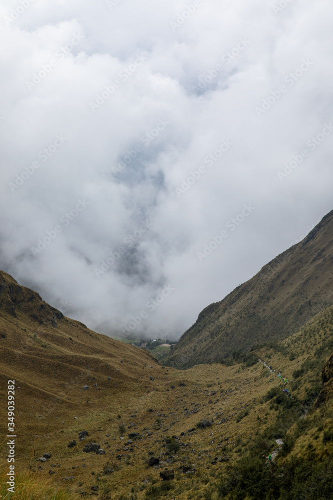 clouds over the andean mountains