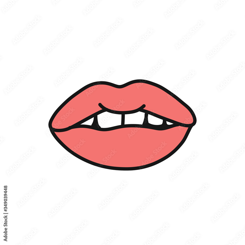 lips doodle icon, vector illustration lips doodle icon, vector illustration