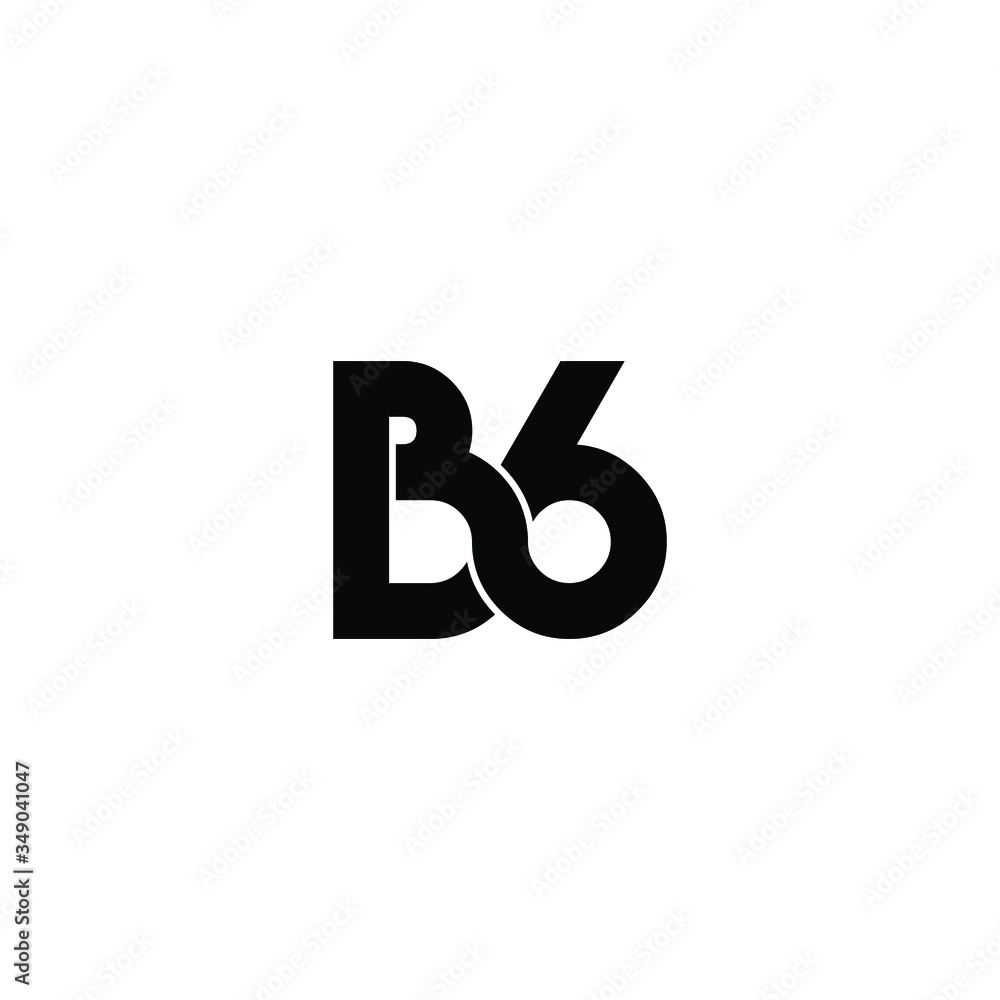b6 letter original monogram logo design b6 letter original monogram logo design