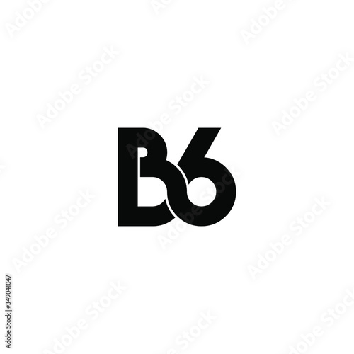 b6 letter original monogram logo design