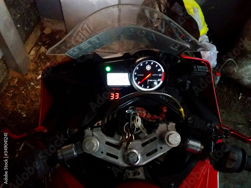 A dashboard of a racing motorcycle © Zanis
