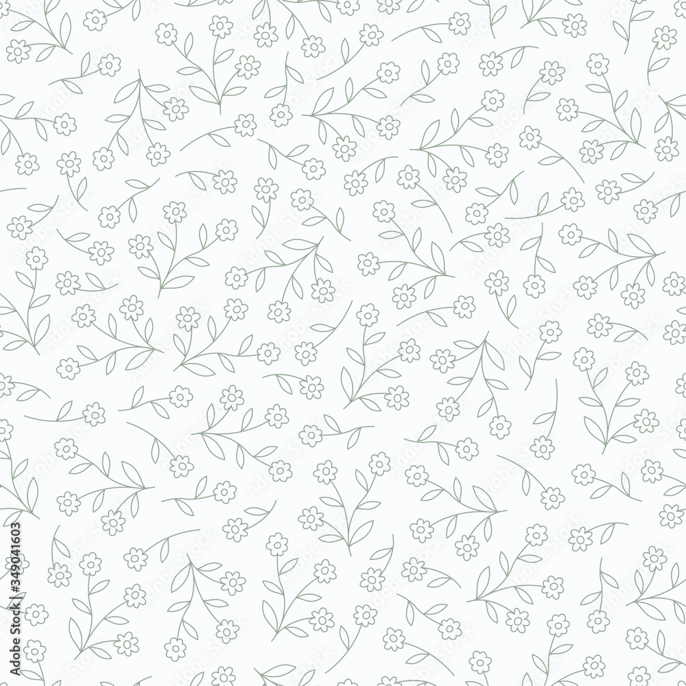 Seamless pattern with hand drawn flowers, vector illustration Seamless pattern with hand drawn flowers, vector illustration