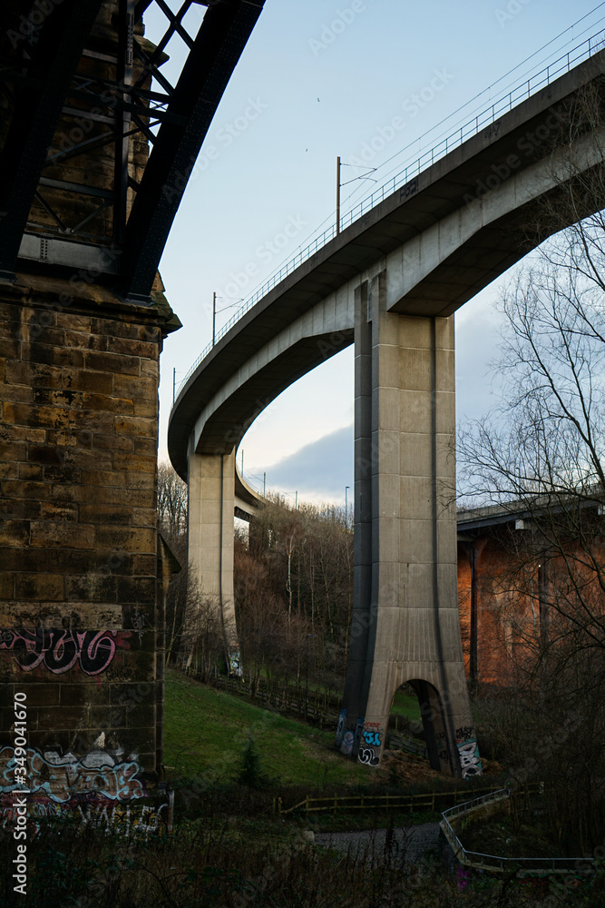 Fototapeta premium Overpass, Newcastle Upon Tyne