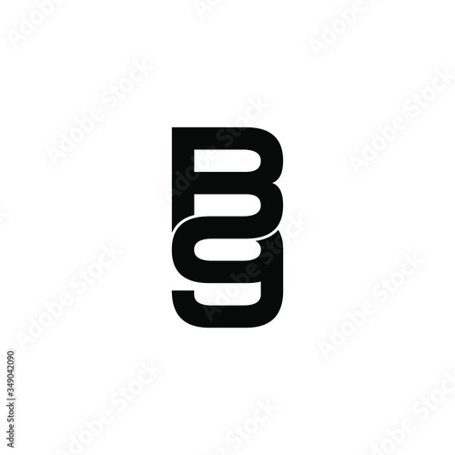 b9 letter original monogram logo design