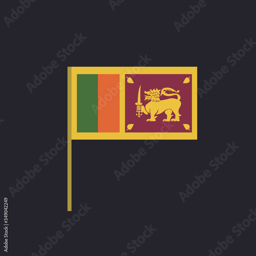 flag of Sri Lanka icon, vector illustration