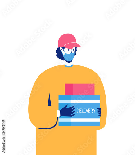 Safe delivery concept. Vector illustration.