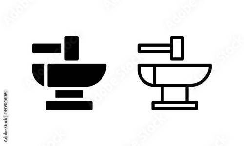 Iron Material Craft Handmade, Handcraft Icon, Logo, Vector