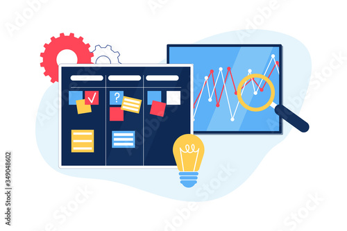 Agile project management. Communication, teamwork, business process.