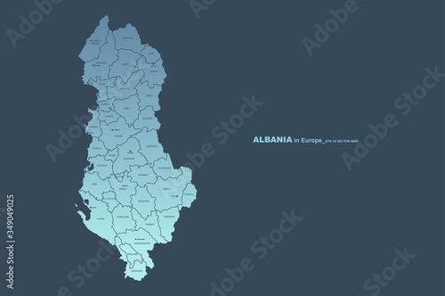 albania map. vector map of ...