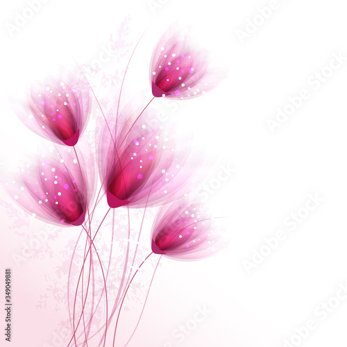 vector background with flowers