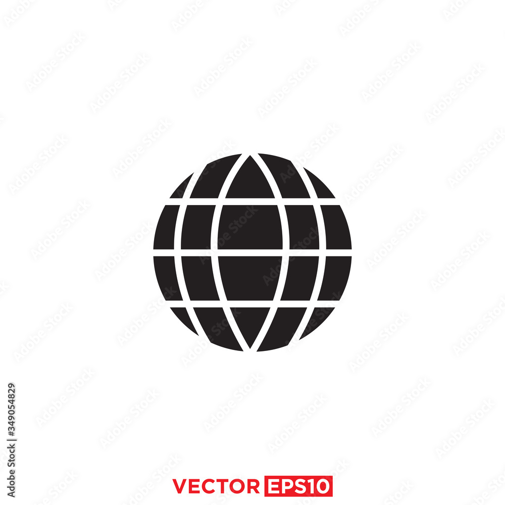 Globe Icon Design Vector Illustration Globe Icon Design Vector Illustration