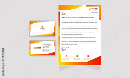 Elegant letterhead template design in minimalist style