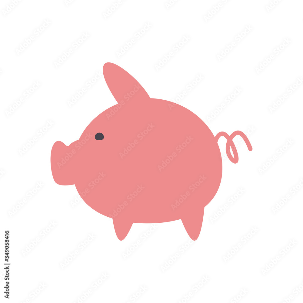 piggy flat style icon vector design piggy flat style icon vector design
