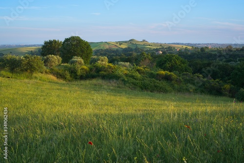Canvas Print Spring view of Veio Park in the province of Rome (Parco di Veio)
