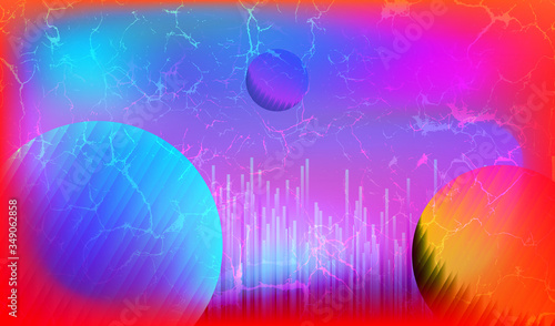 Blurred Synthwave Technology Background