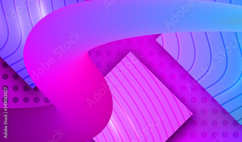 Duotone Flow Neon Lines on ...