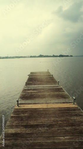 Wooden Jetty On Lake