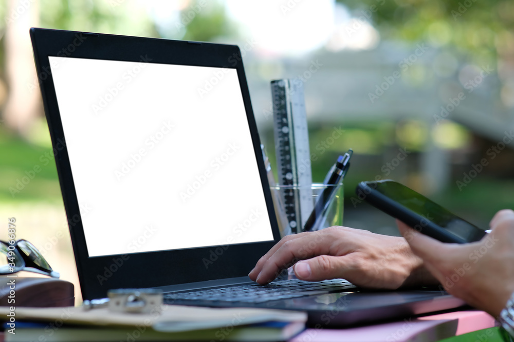 businessman working on laptop computer businessman working on laptop computer
