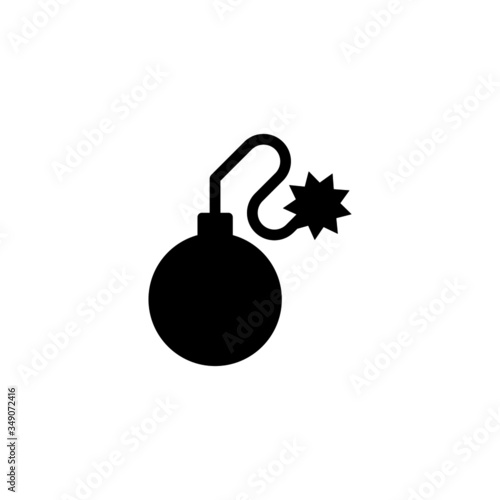 Bomb vector icon design. Dynamite countdown sign.